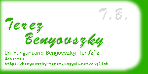 terez benyovszky business card